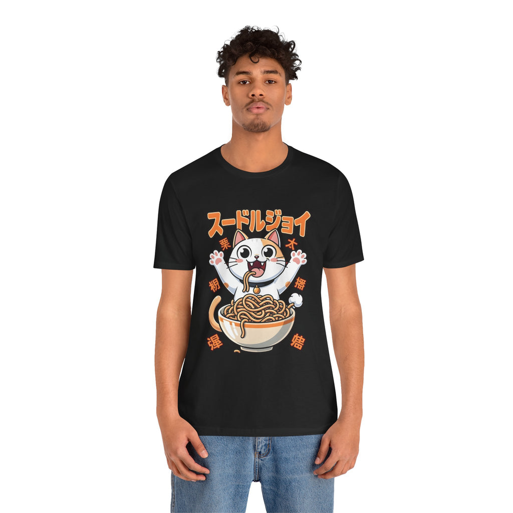 Ramen Cat Tee — Cute Japanese Noodle Graphic T-Shirt
