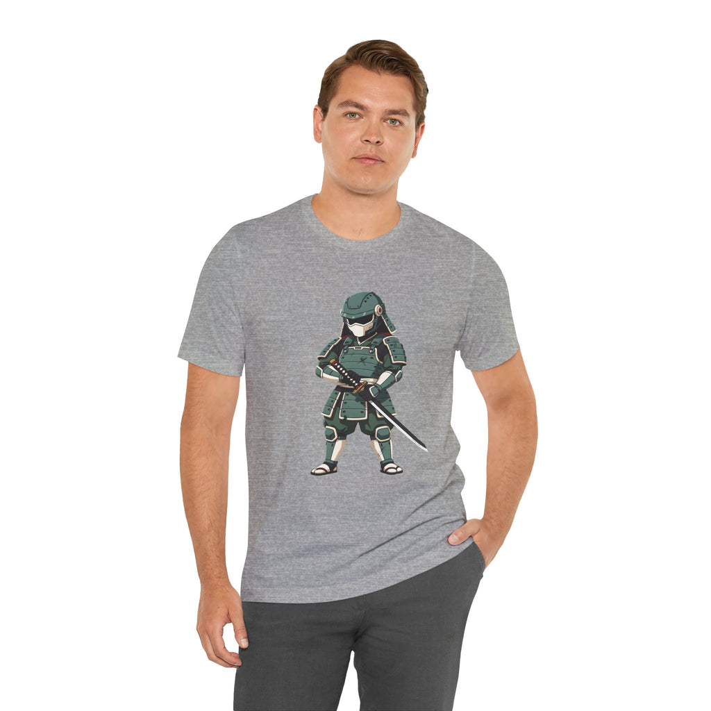 Samurai Cat T-Shirt – Cute Armored Kitty with Katana Graphic