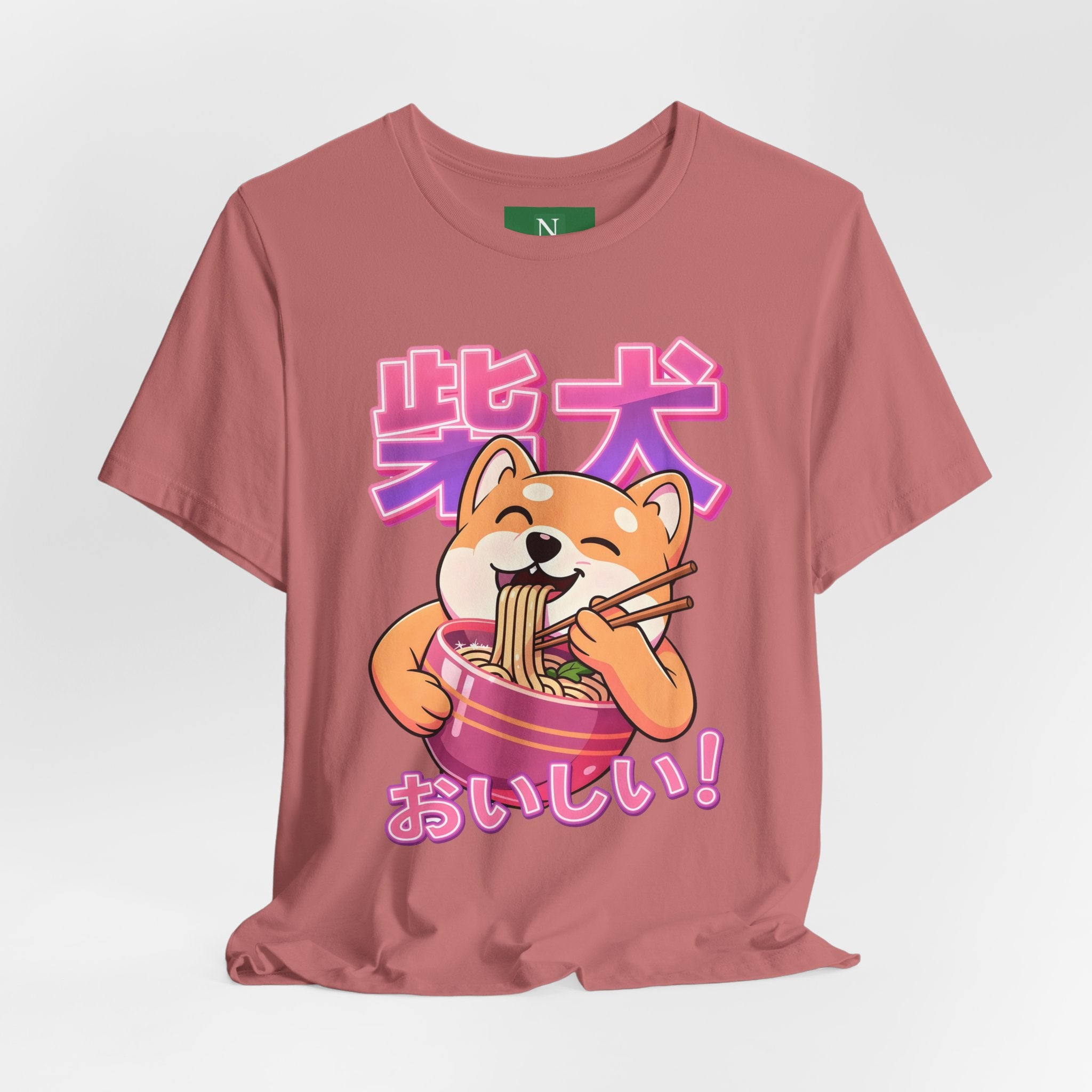 Shiba Inu Ramen Tee — おいしい! Cute Japanese Dog Noodle T-Shirt