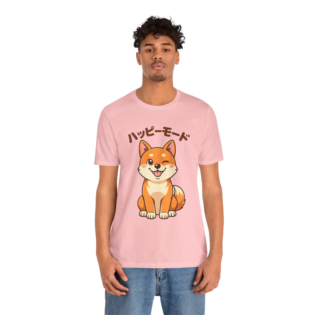Happy Mode Shiba Inu T‑Shirt — Cute Japanese Kawaii Dog Tee