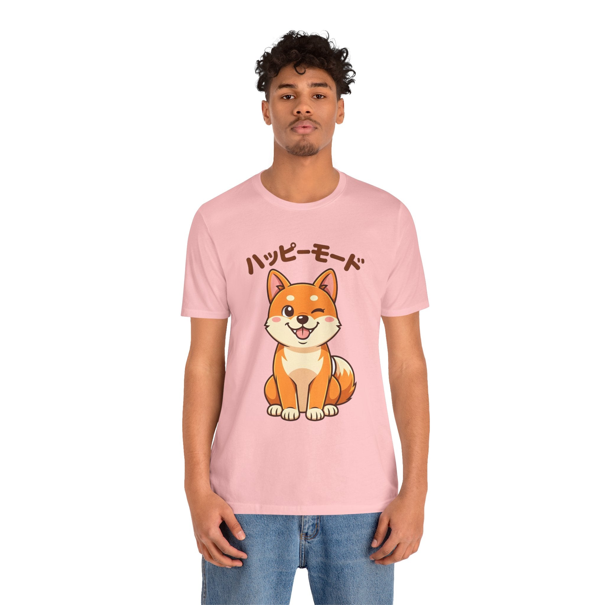 Happy Mode Shiba Inu T‑Shirt — Cute Japanese Kawaii Dog Tee