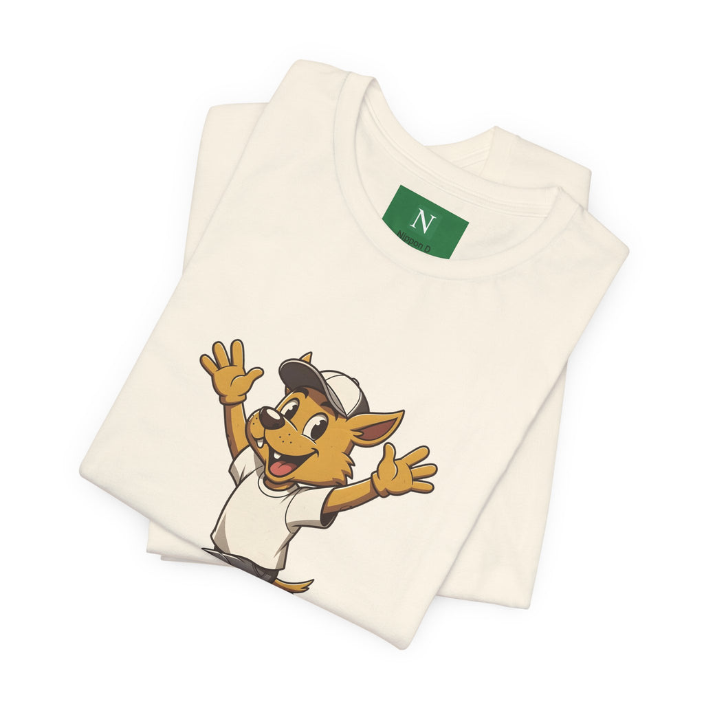 Happy Corgi Character Tee — ワンワンモード (Dog Mode) Cute Cartoon Shirt