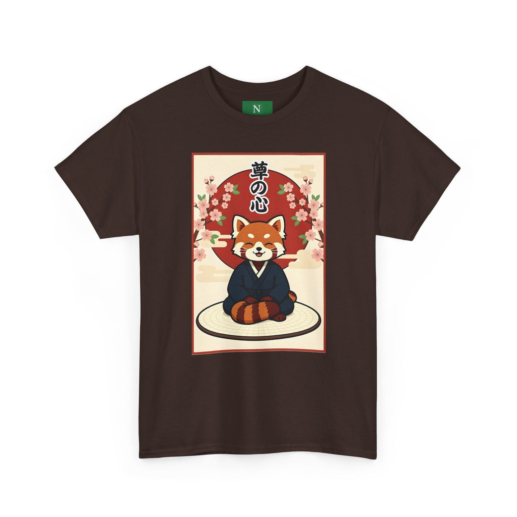 Red Panda Zen T-Shirt — Cute Japanese-Inspired Meditation Design
