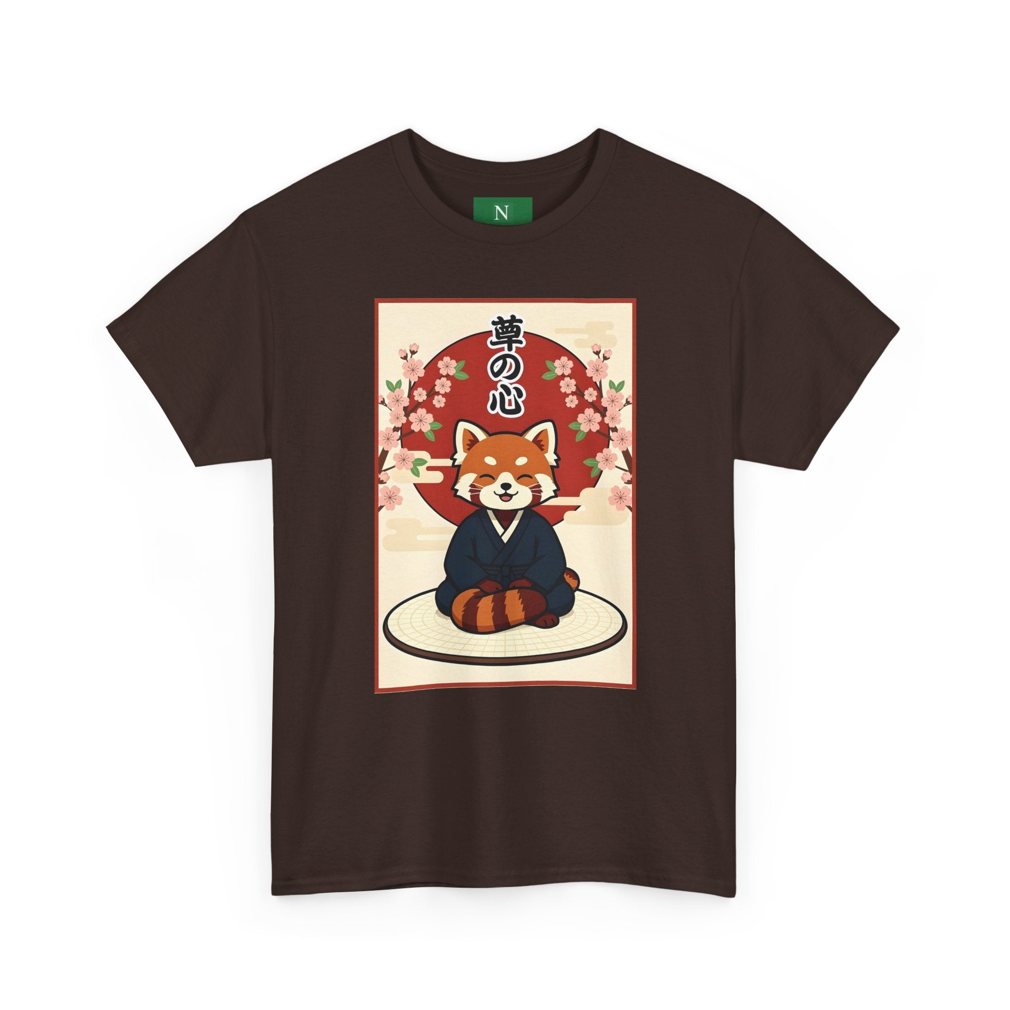 Red Panda Zen T-Shirt — Cute Japanese-Inspired Meditation Design