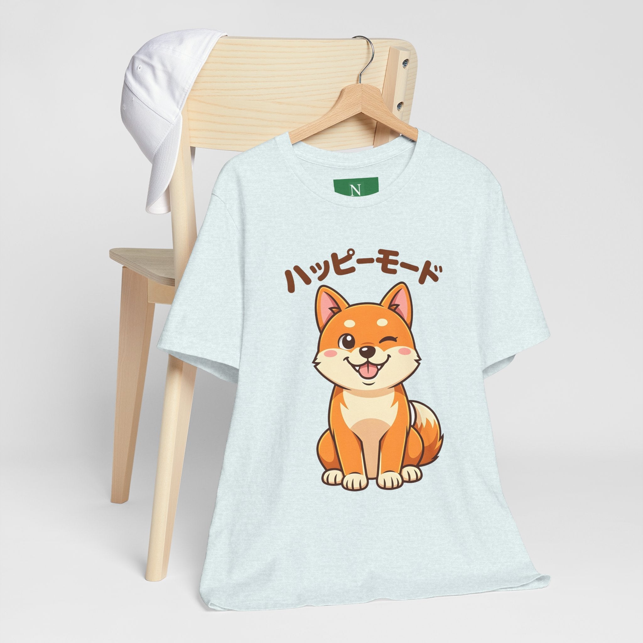 Happy Mode Shiba Inu T‑Shirt — Cute Japanese Kawaii Dog Tee