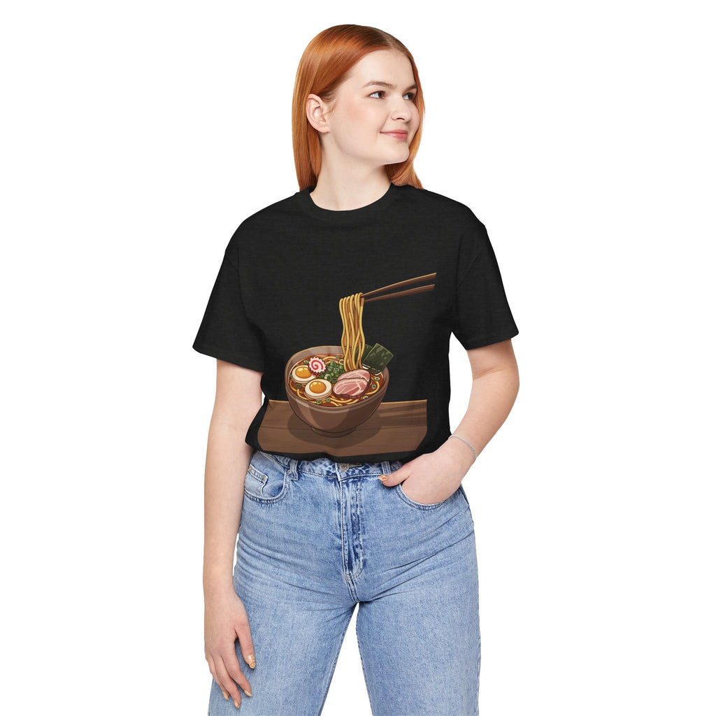 Ramen Bowl Graphic Tee – Chopsticks & Noodles Japanese Food T-Shirt