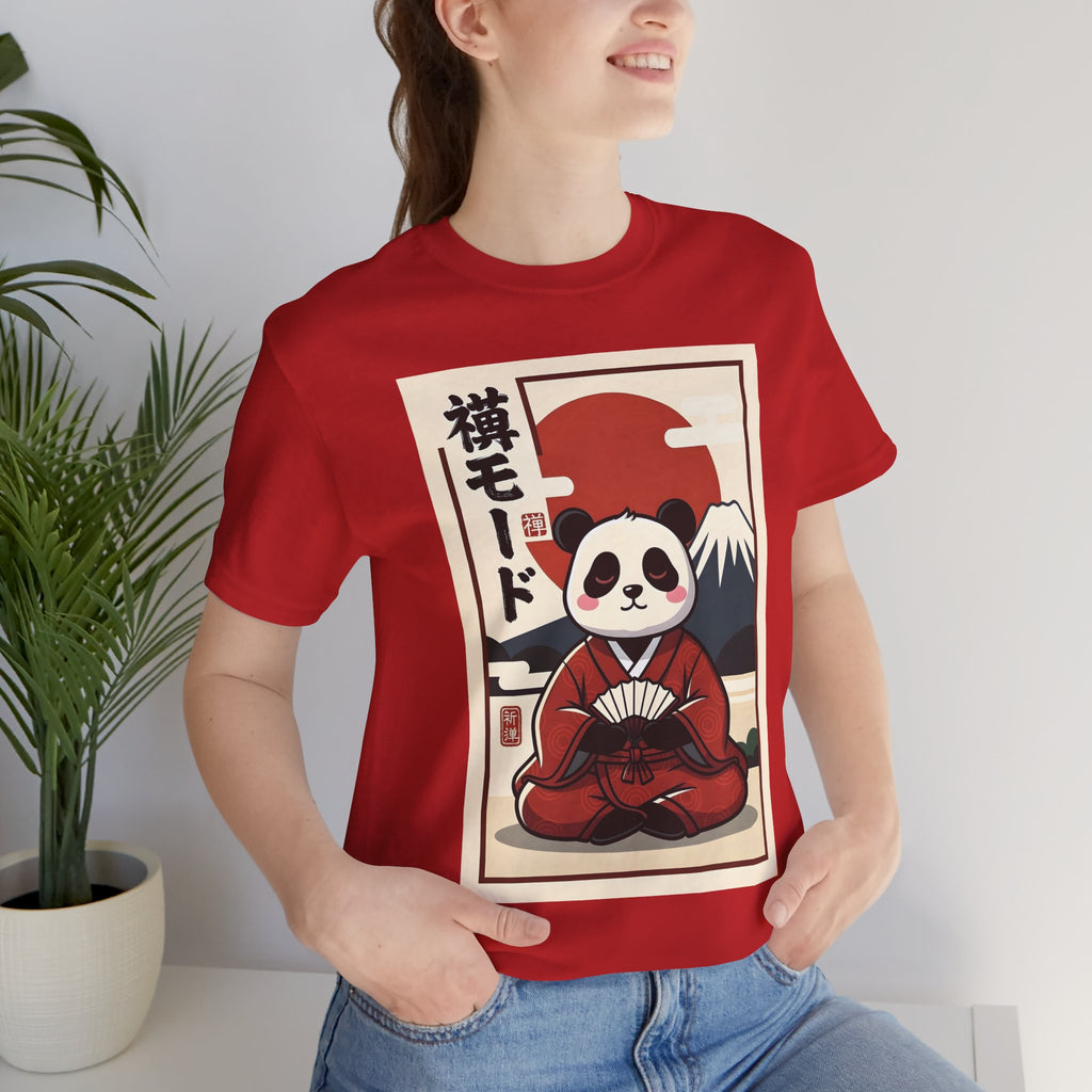Panda Samurai Tee — Cute Japanese Ukiyo-e Style Graphic T-Shirt