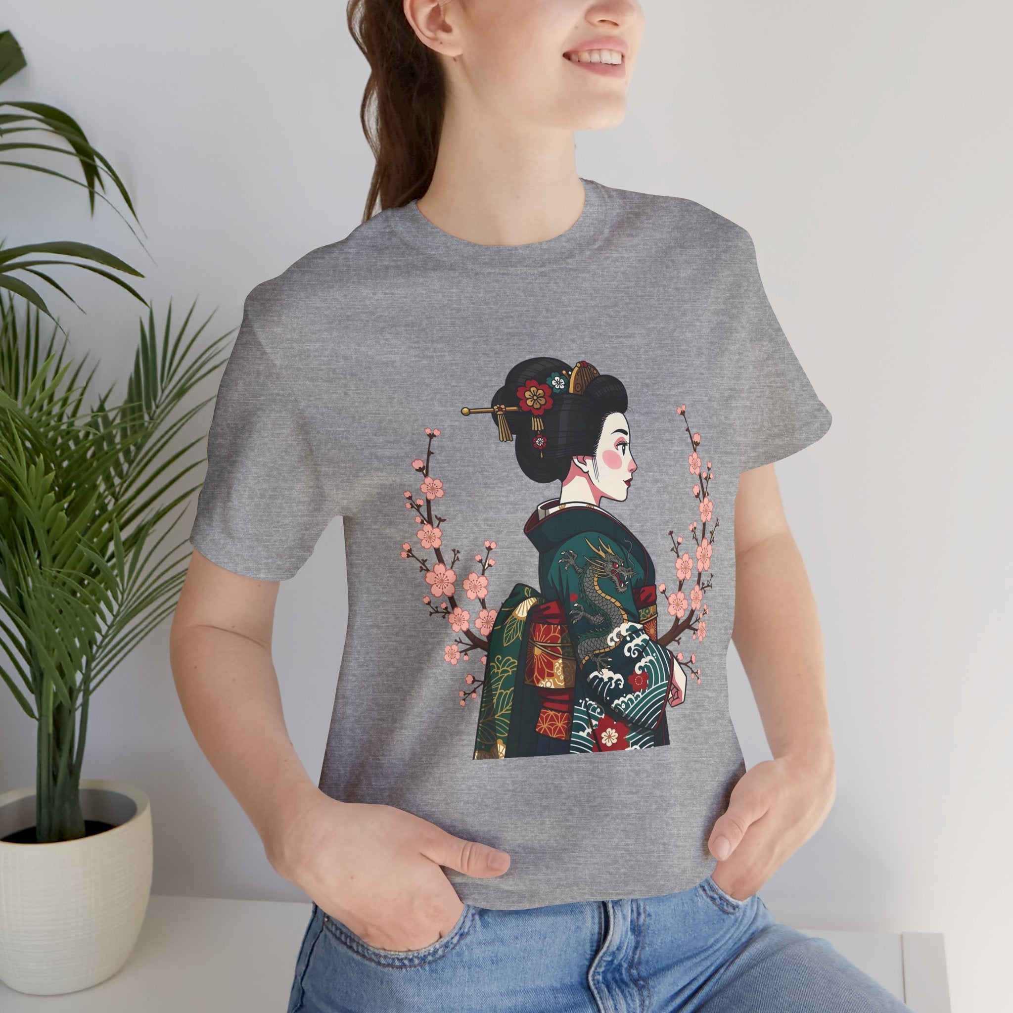 Geisha Blossom T‑Shirt — Vintage Japanese Art Tee