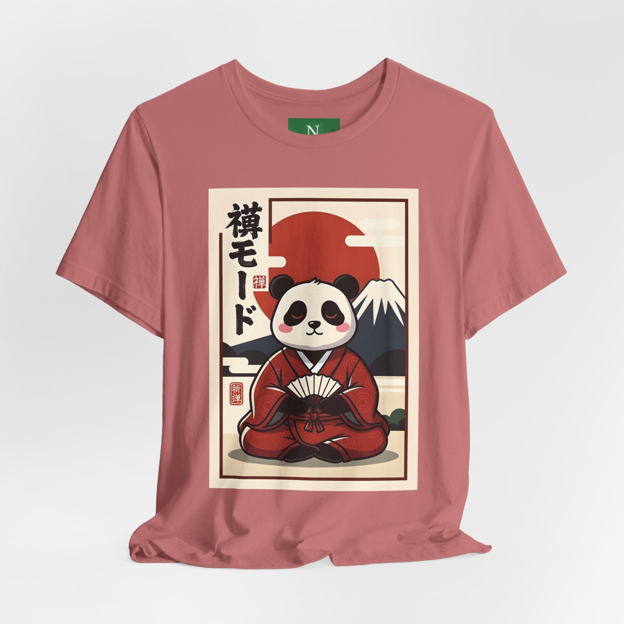 Panda Samurai Tee — Cute Japanese Ukiyo-e Style Graphic T-Shirt
