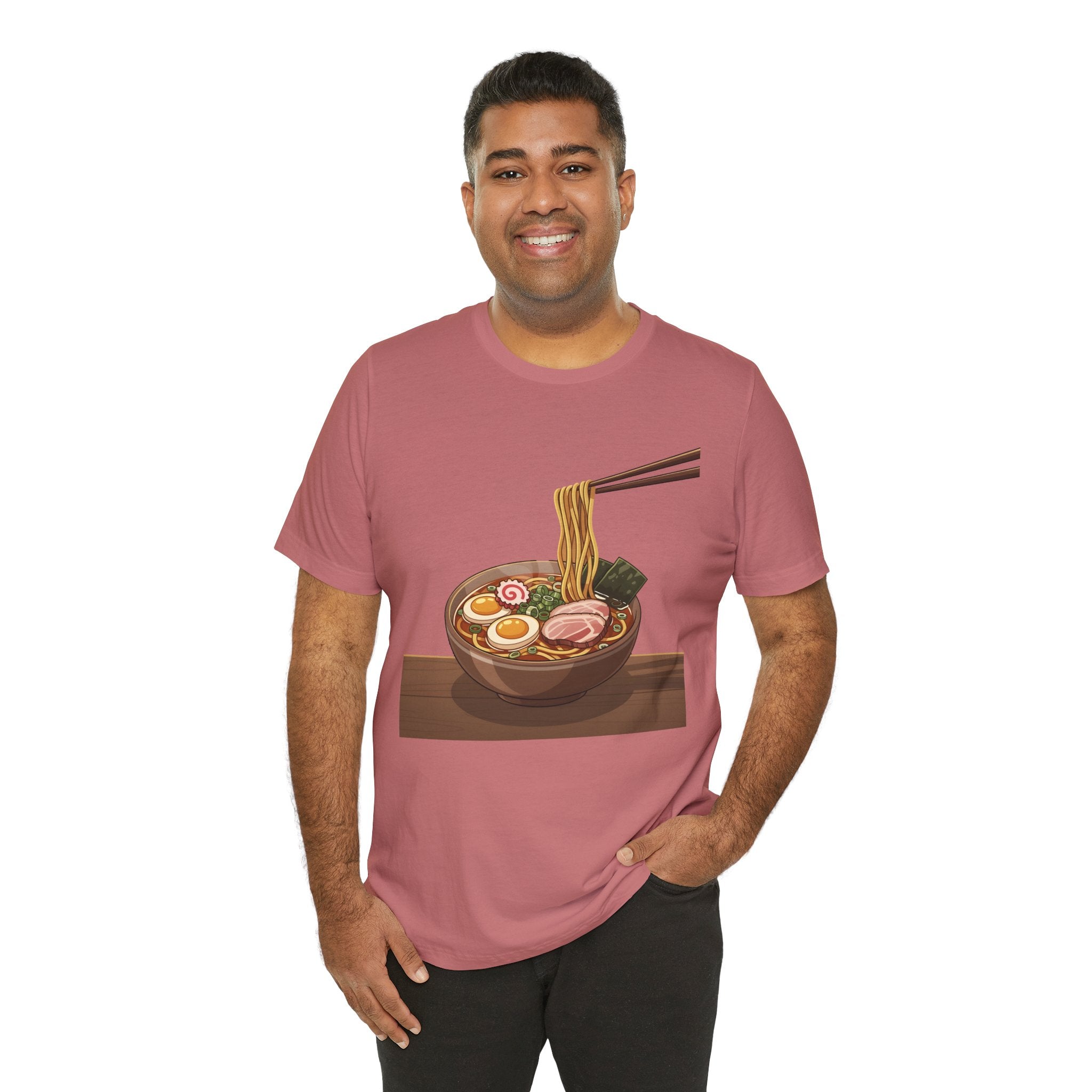 Ramen Bowl Graphic Tee – Chopsticks & Noodles Japanese Food T-Shirt