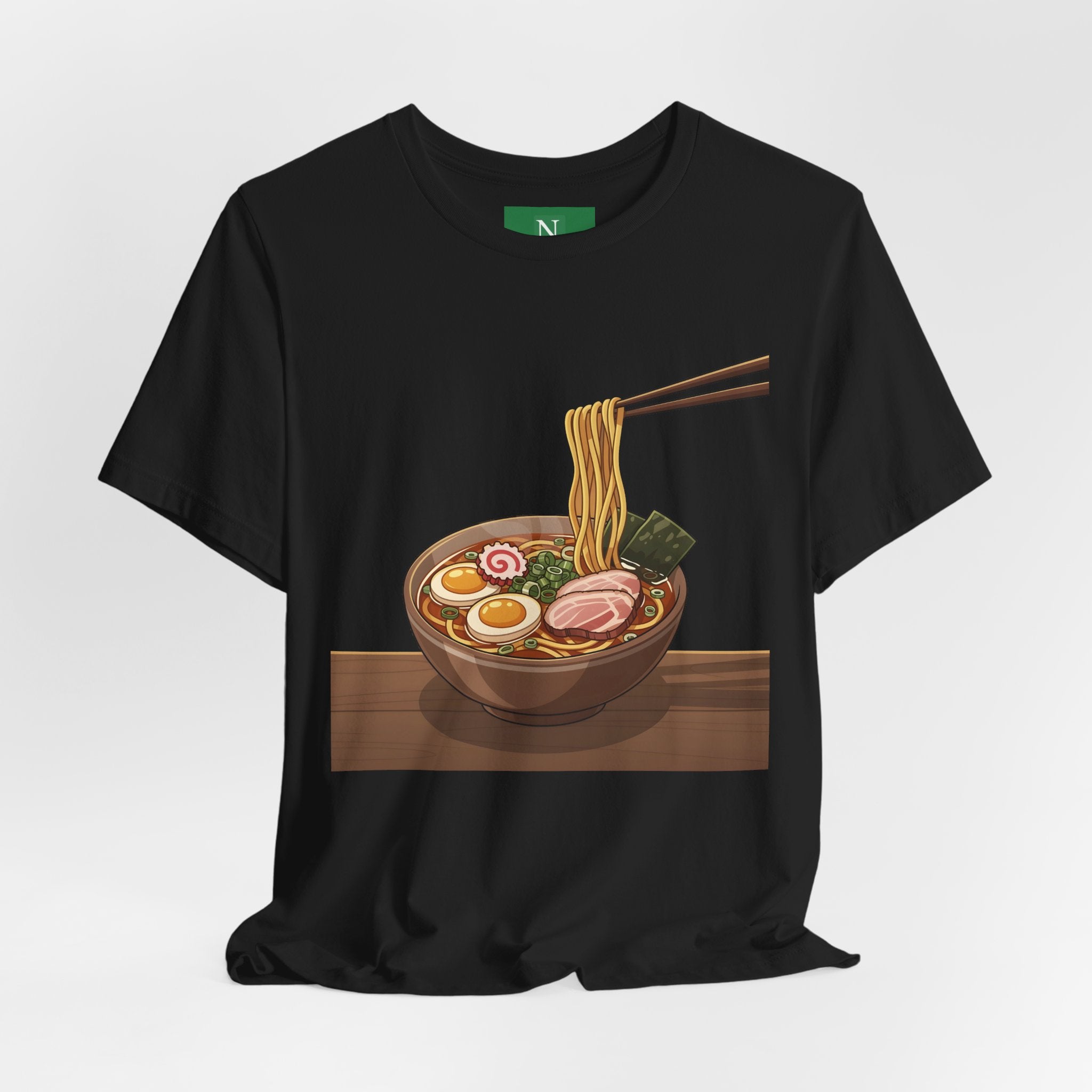 Ramen Bowl Graphic Tee – Chopsticks & Noodles Japanese Food T-Shirt
