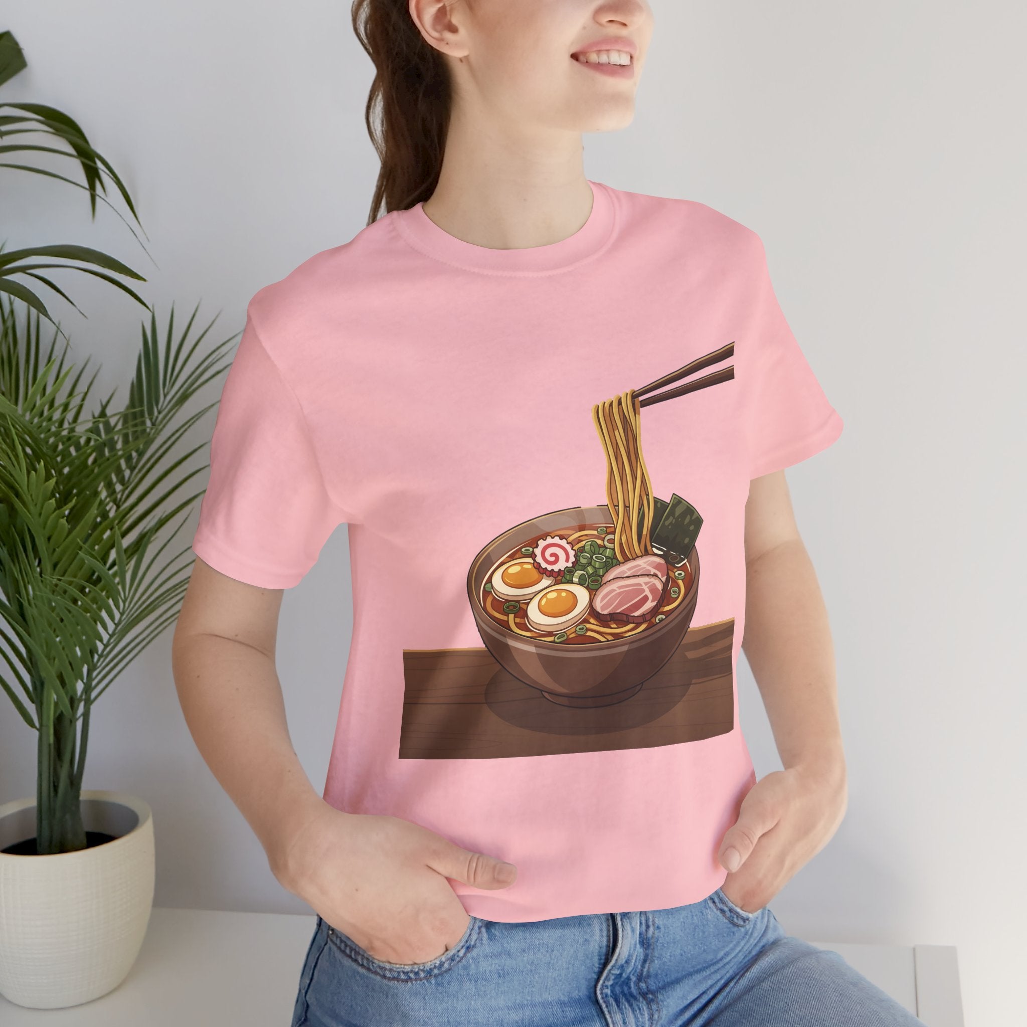 Ramen Bowl Graphic Tee – Chopsticks & Noodles Japanese Food T-Shirt