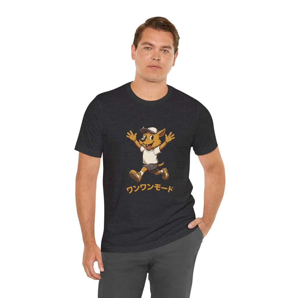 Happy Corgi Character Tee — ワンワンモード (Dog Mode) Cute Cartoon Shirt