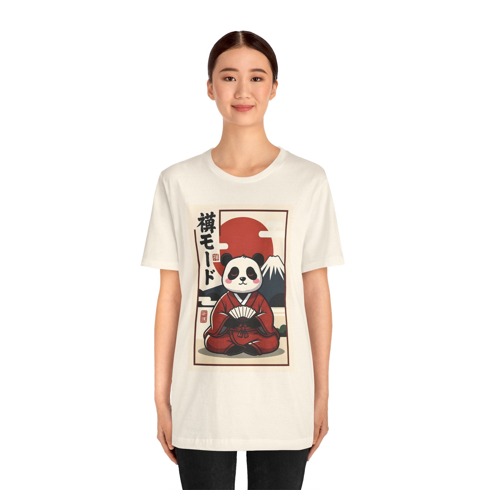 Panda Samurai Tee — Cute Japanese Ukiyo-e Style Graphic T-Shirt