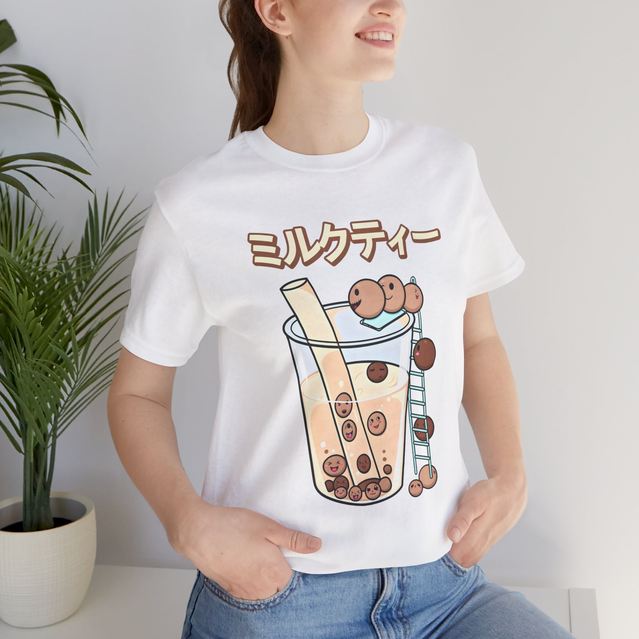 Boba Milk Tea T‑Shirt – ミルクティー Bubble Tea Graphic Tee