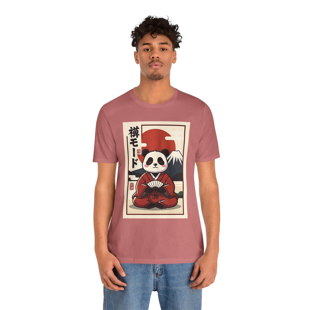 Panda Samurai Tee — Cute Japanese Ukiyo-e Style Graphic T-Shirt