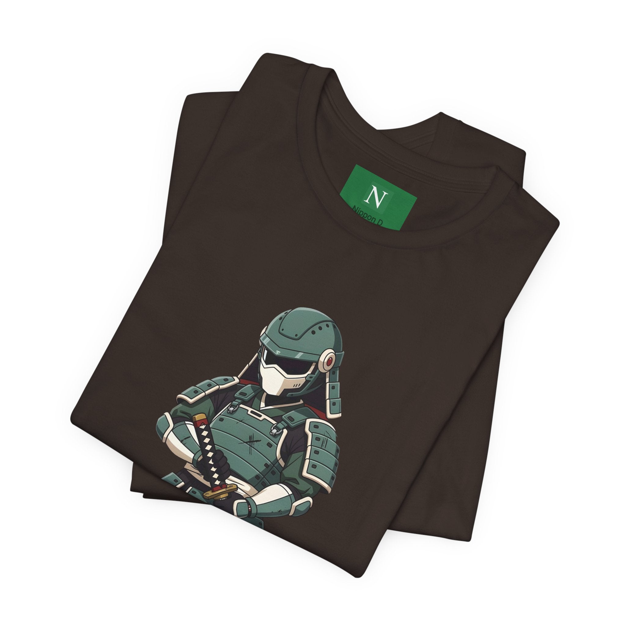 Samurai Cat T-Shirt – Cute Armored Kitty with Katana Graphic