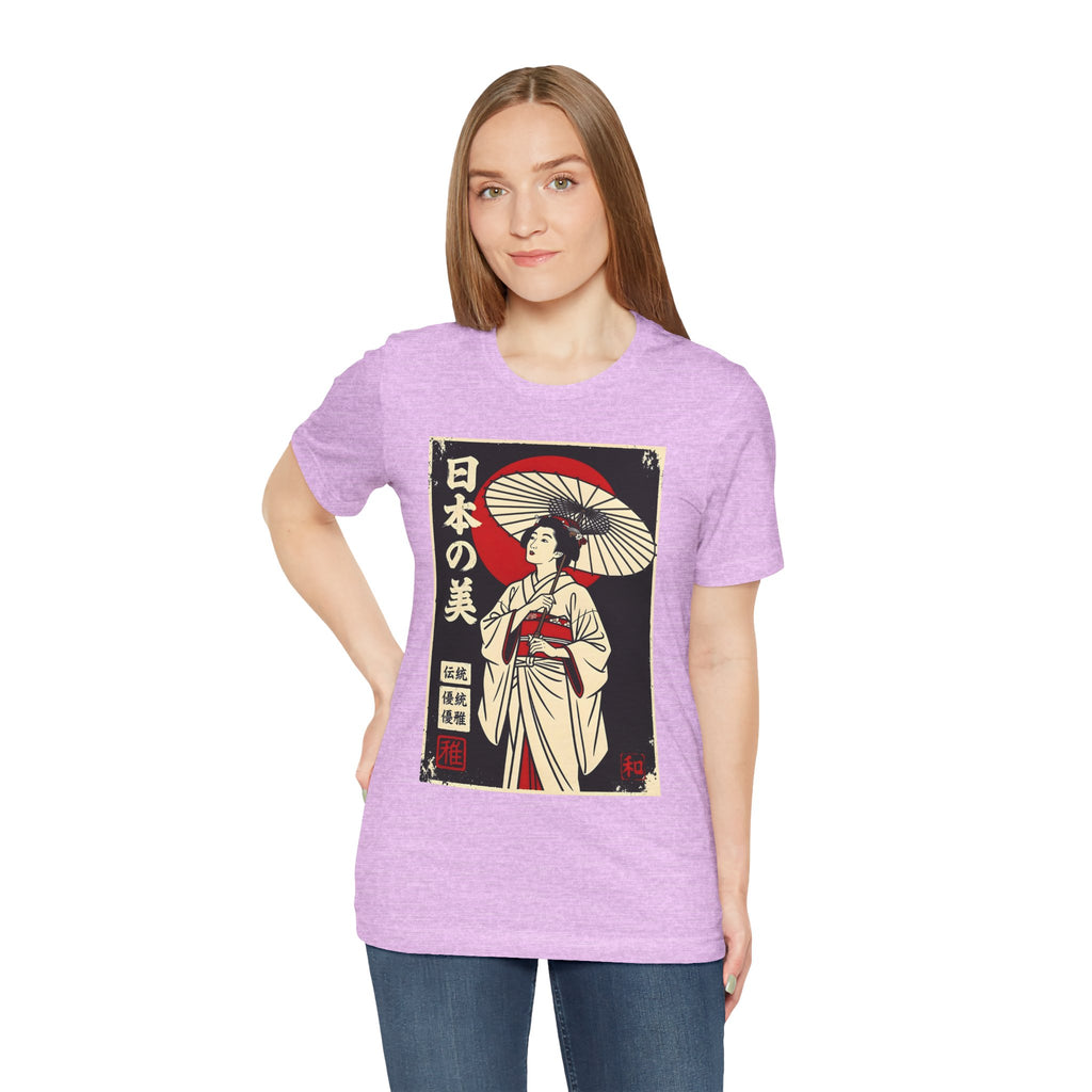 Geisha Umbrella T‑Shirt — Japanese Beauty Vintage Ukiyo-e Tee