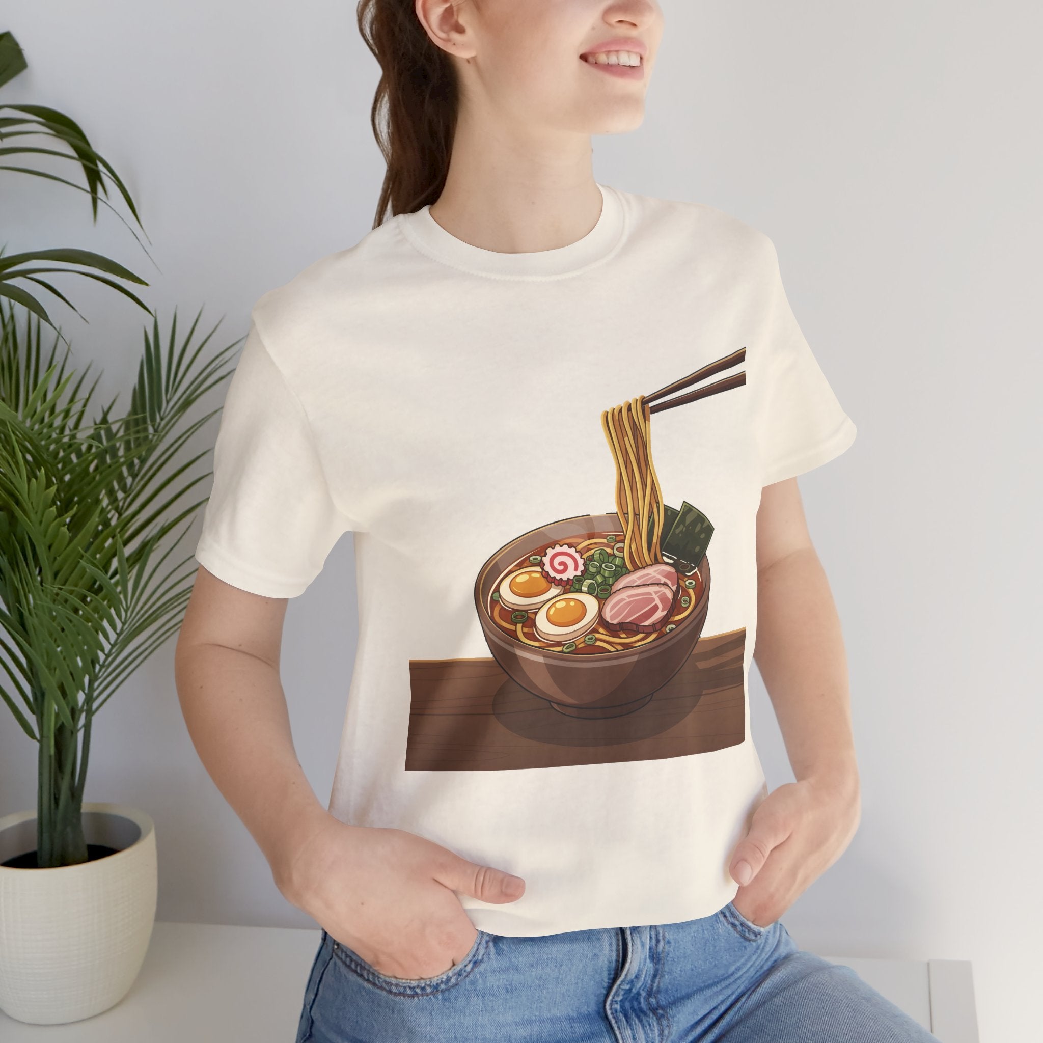 Ramen Bowl Graphic Tee – Chopsticks & Noodles Japanese Food T-Shirt