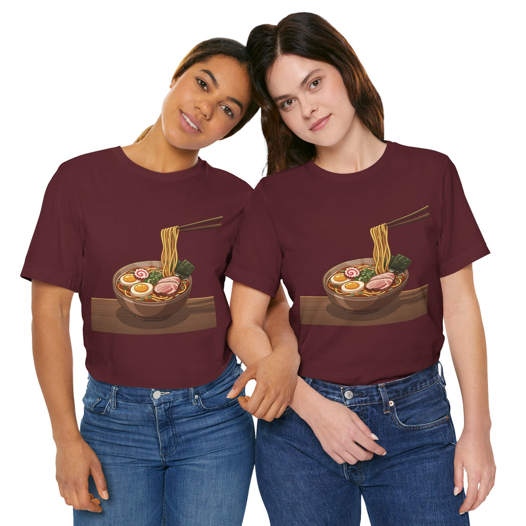Ramen Bowl Graphic Tee – Chopsticks & Noodles Japanese Food T-Shirt