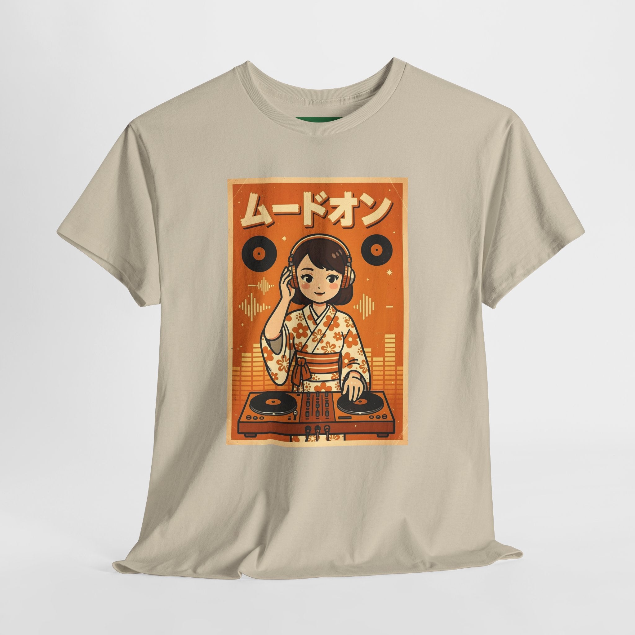 DJ Kimono T‑Shirt — Retro Japanese Anime Vinyl DJ Graphic Tee
