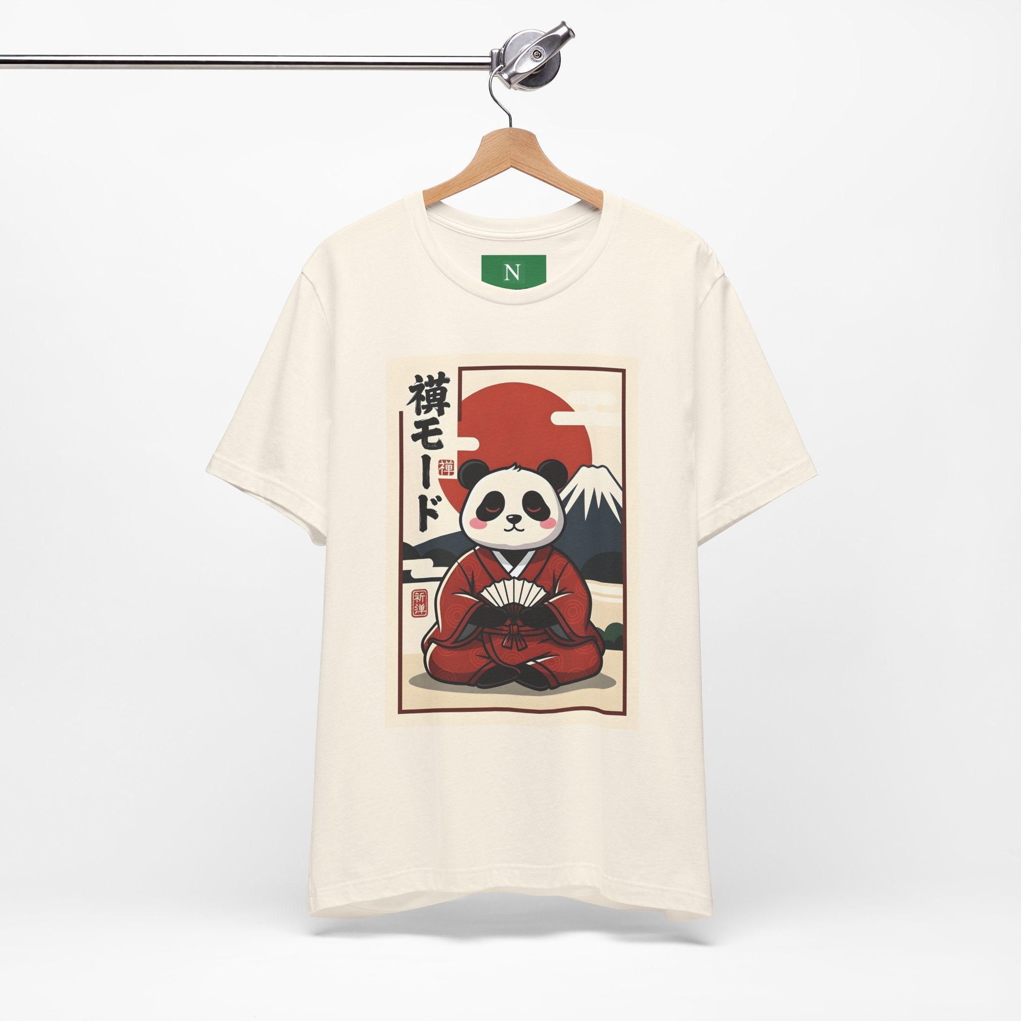 Panda Samurai Tee — Cute Japanese Ukiyo-e Style Graphic T-Shirt