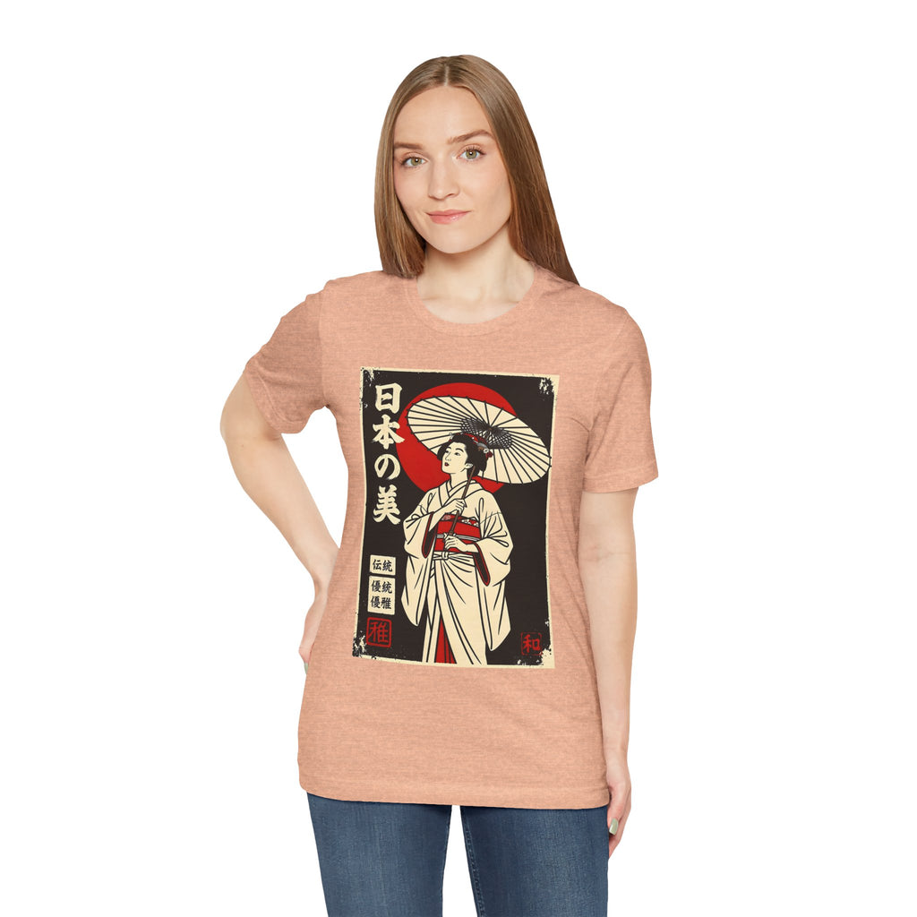 Geisha Umbrella T‑Shirt — Japanese Beauty Vintage Ukiyo-e Tee