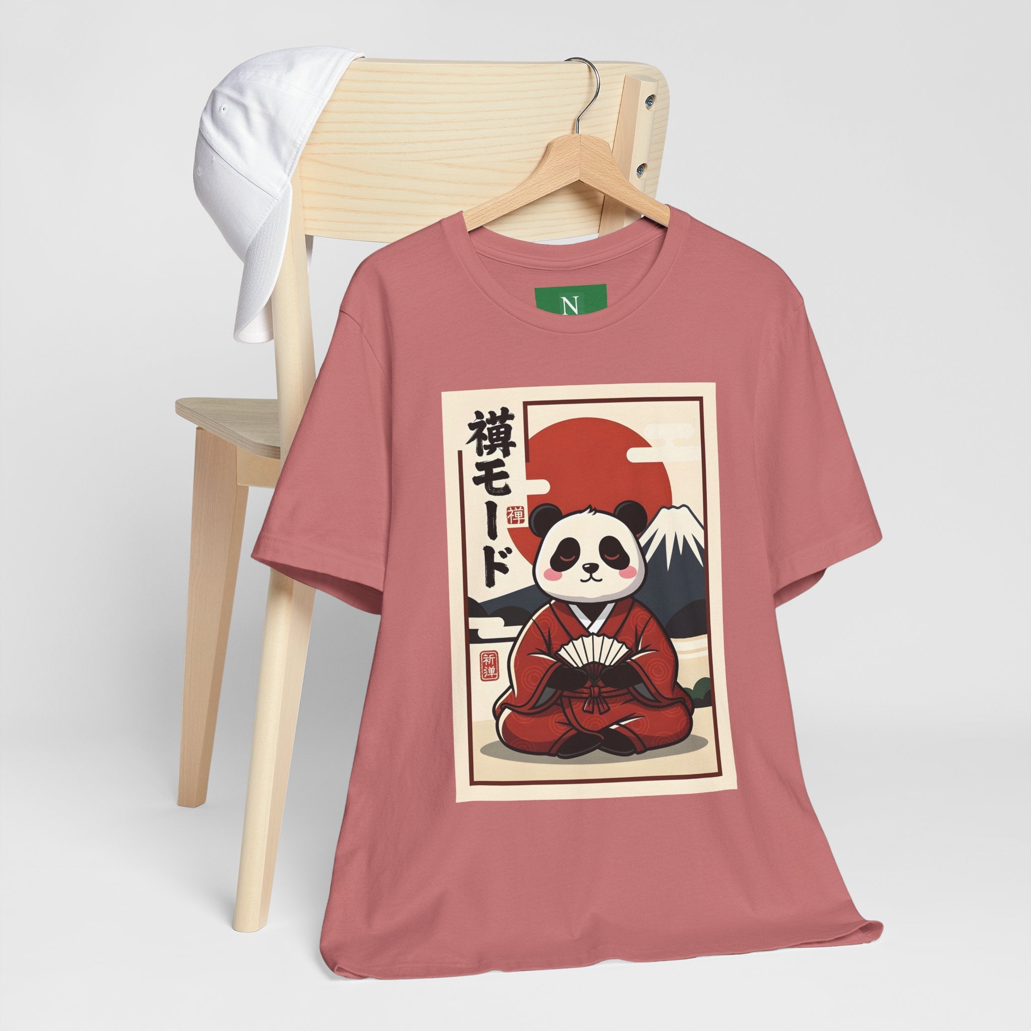Panda Samurai Tee — Cute Japanese Ukiyo-e Style Graphic T-Shirt