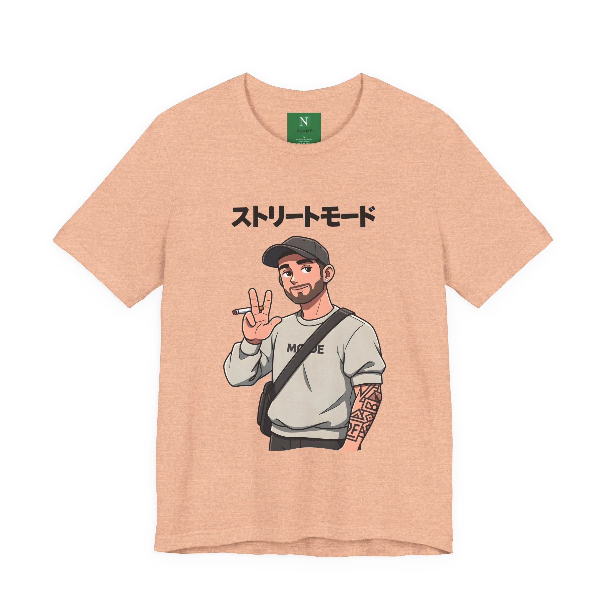 Street Mode Graphic Tee — Japanese Text Casual Urban T-Shirt