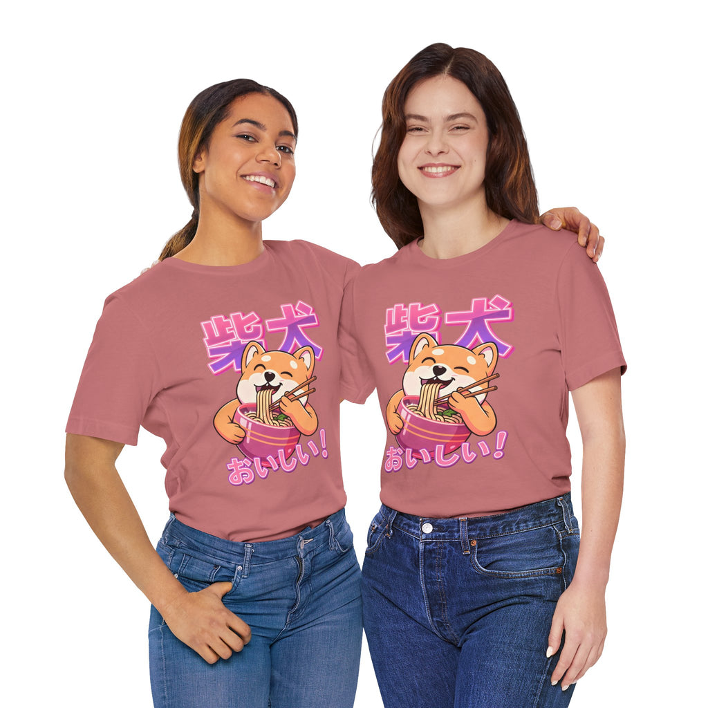 Shiba Inu Ramen Tee — おいしい! Cute Japanese Dog Noodle T-Shirt