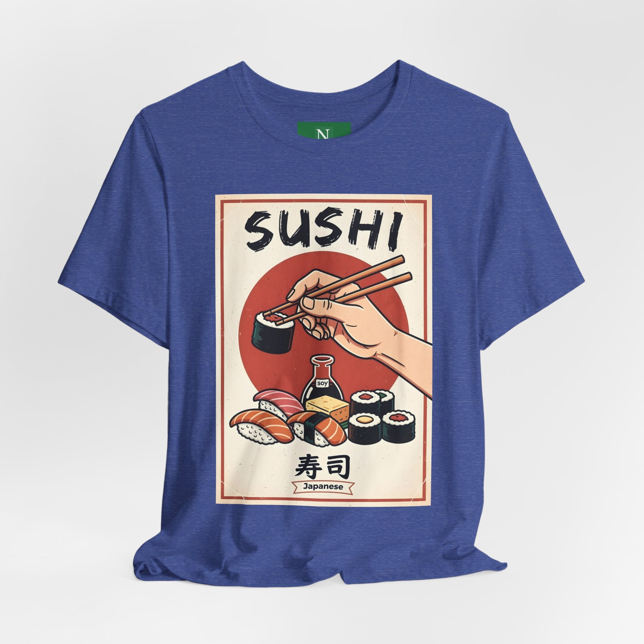 Sushi Poster Graphic Tee — Retro Japanese Sushi Shirt