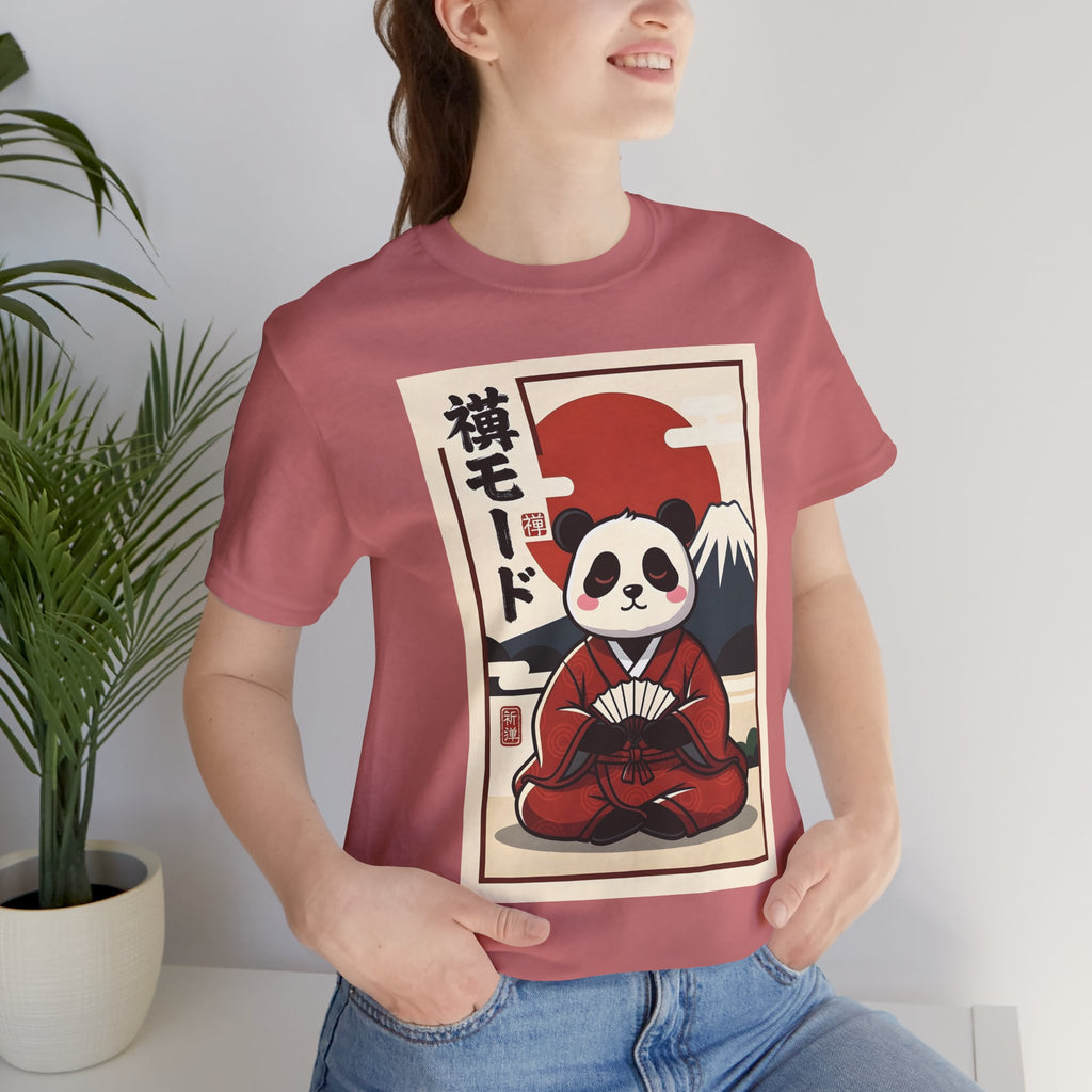 Panda Samurai Tee — Cute Japanese Ukiyo-e Style Graphic T-Shirt