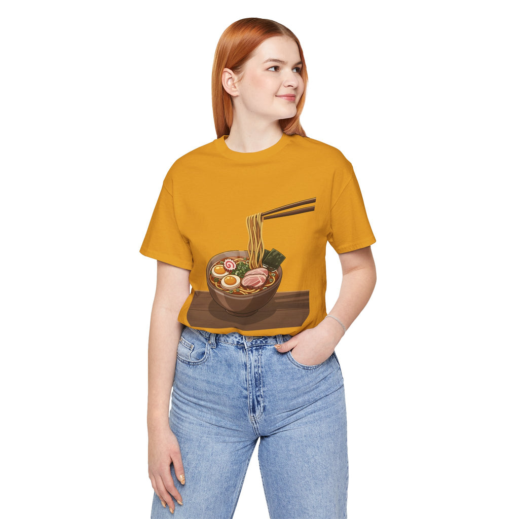 Ramen Bowl Graphic Tee – Chopsticks & Noodles Japanese Food T-Shirt
