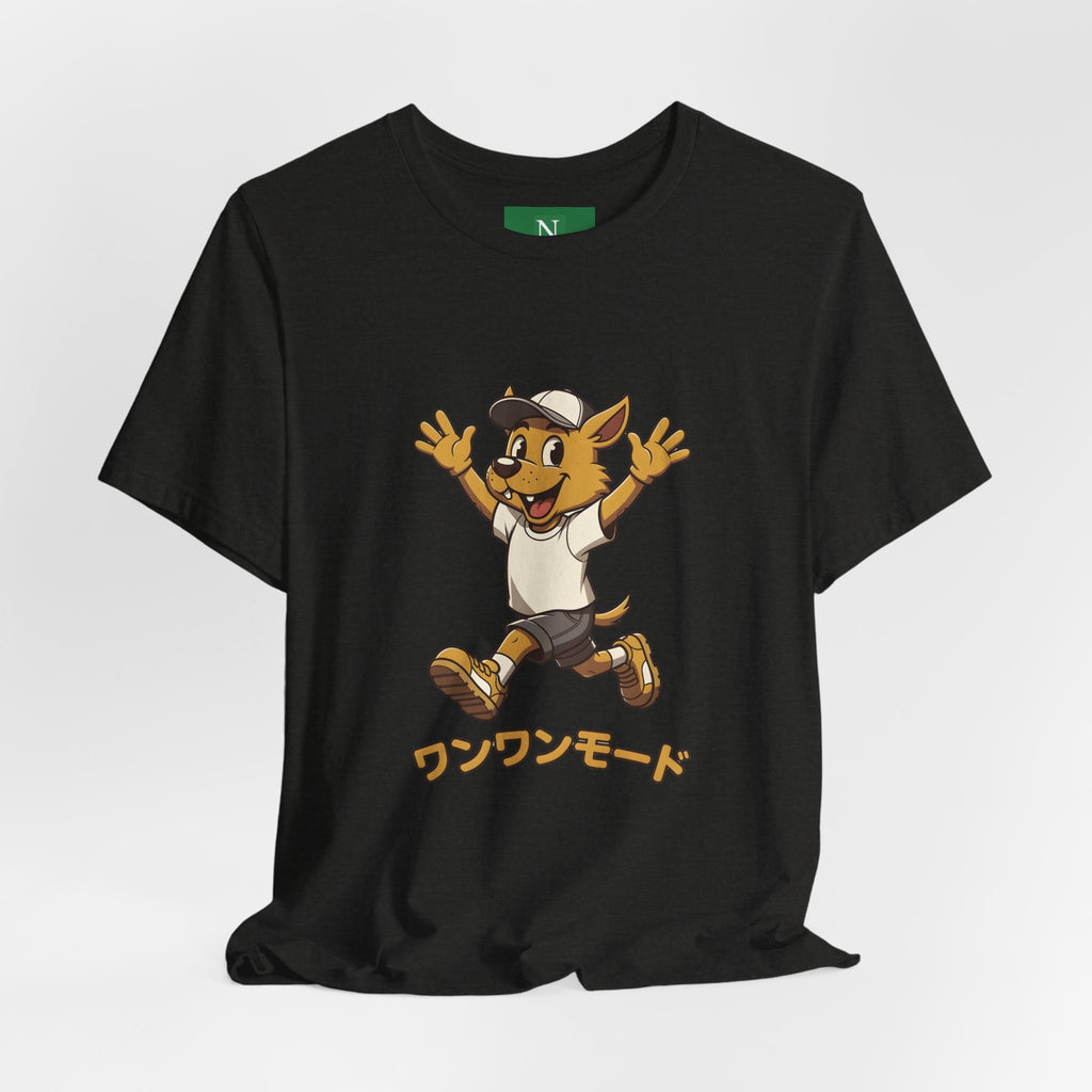 Happy Corgi Character Tee — ワンワンモード (Dog Mode) Cute Cartoon Shirt