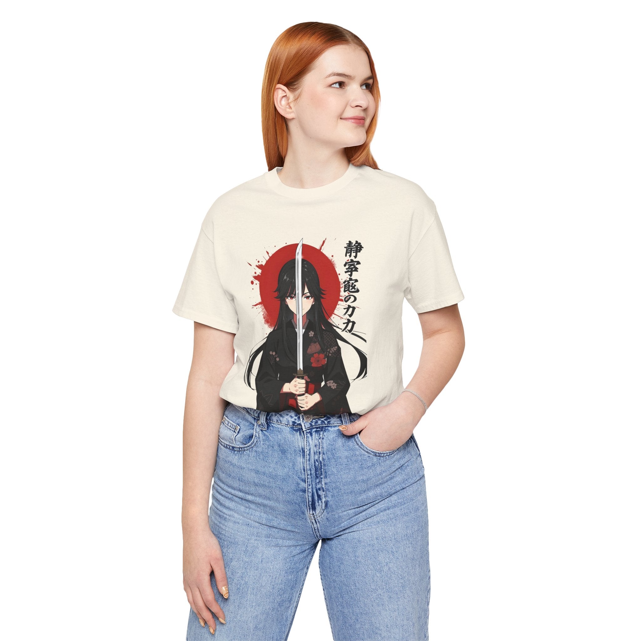 Samurai Girl Sword Tee — Japanese Anime Katana T-Shirt