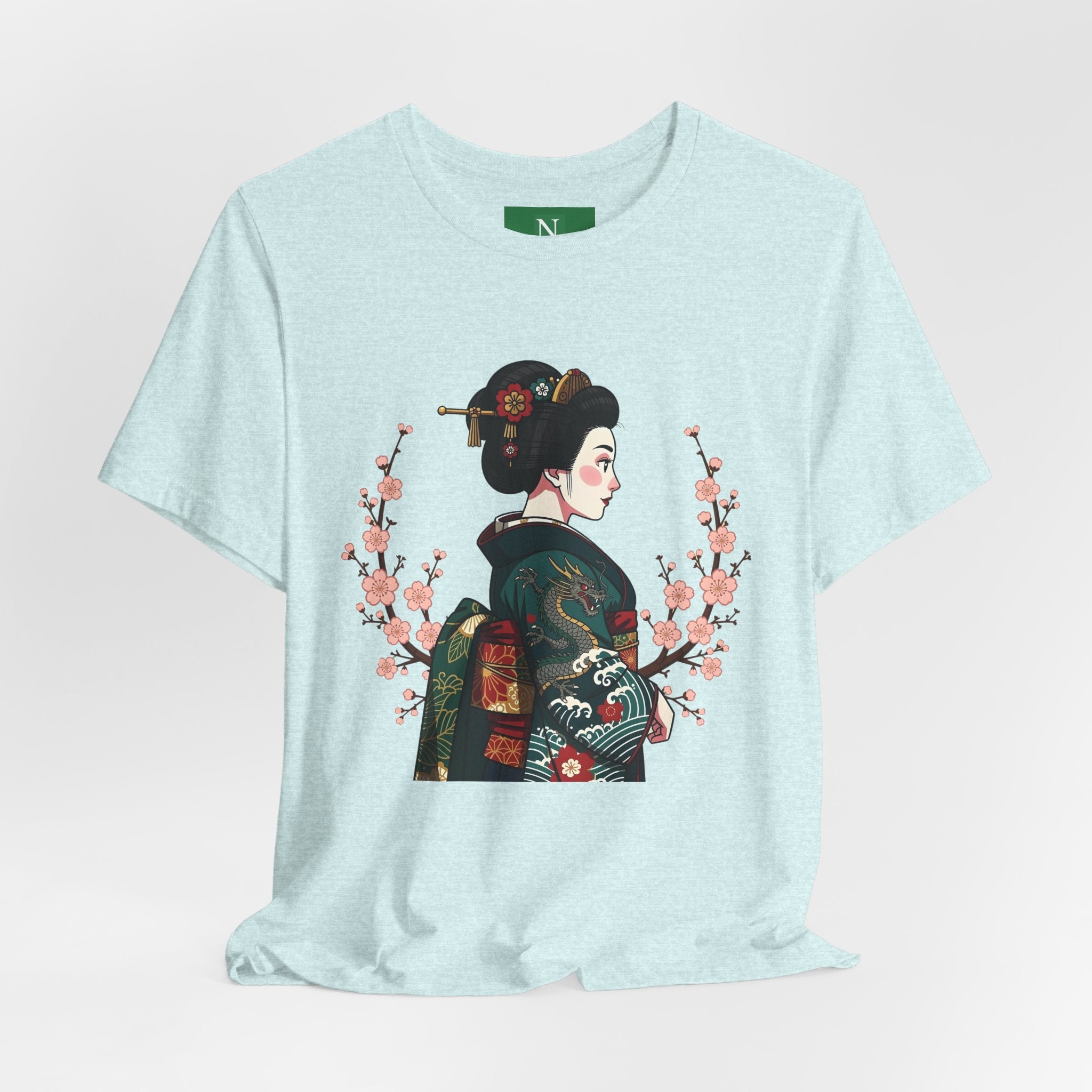 Geisha Blossom T‑Shirt — Vintage Japanese Art Tee
