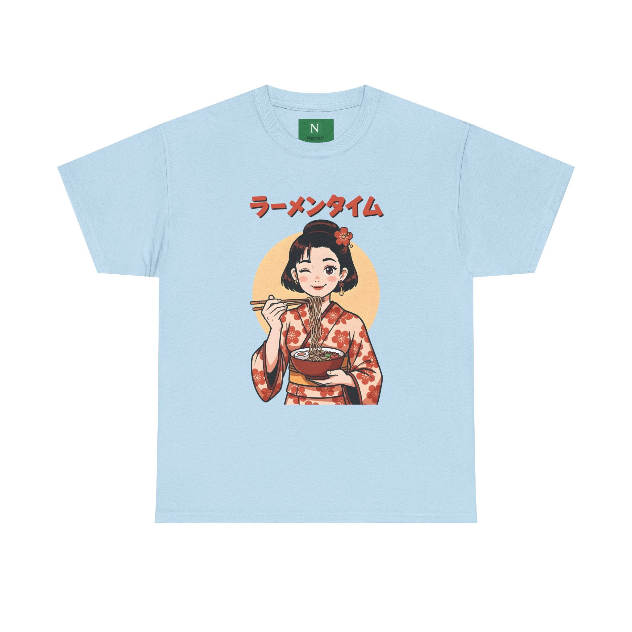 Ramen Time Tee — Cute Kimono Girl Eating Ramen Graphic T-Shirt