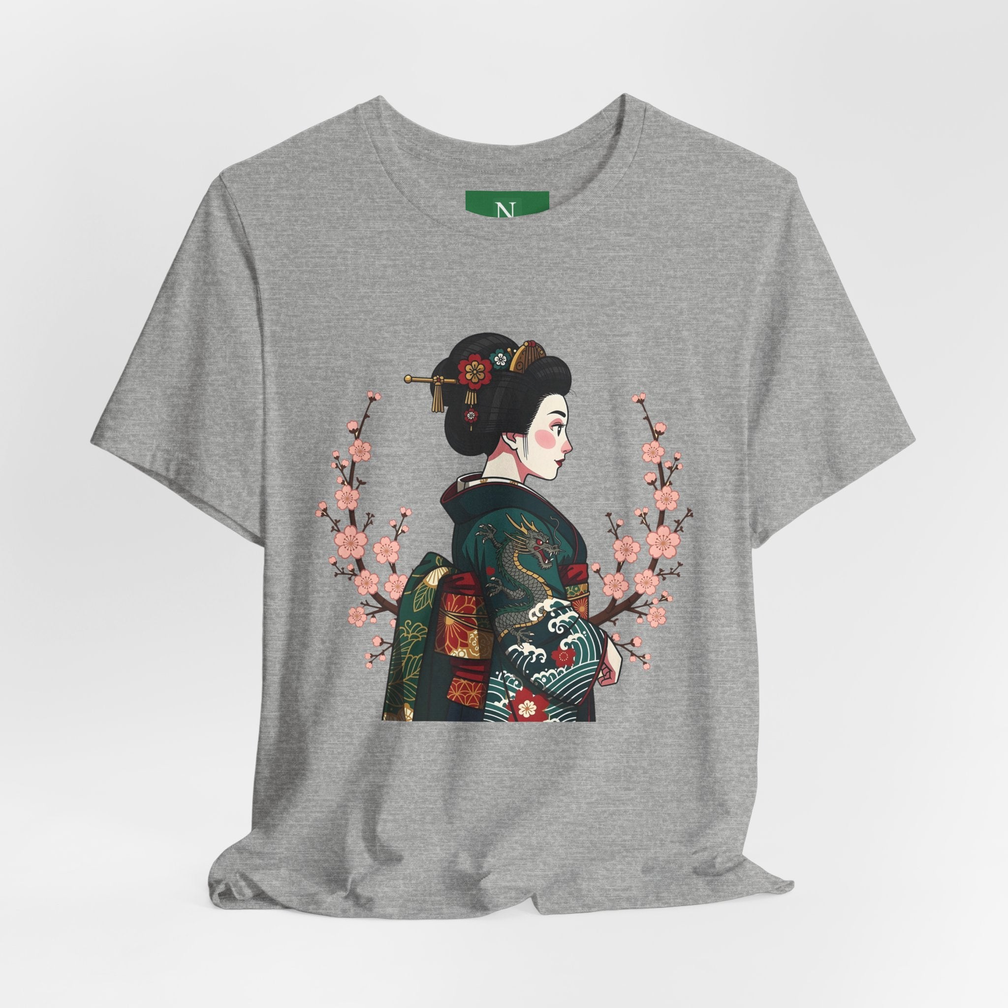 Geisha Blossom T‑Shirt — Vintage Japanese Art Tee