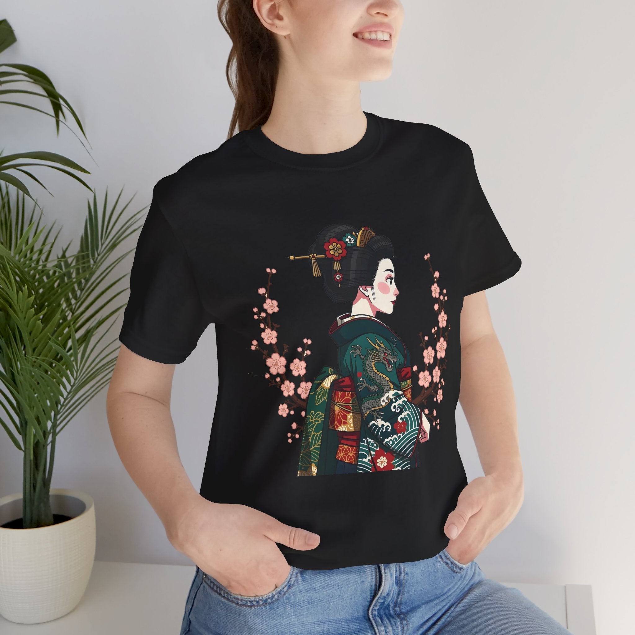 Geisha Blossom T‑Shirt — Vintage Japanese Art Tee