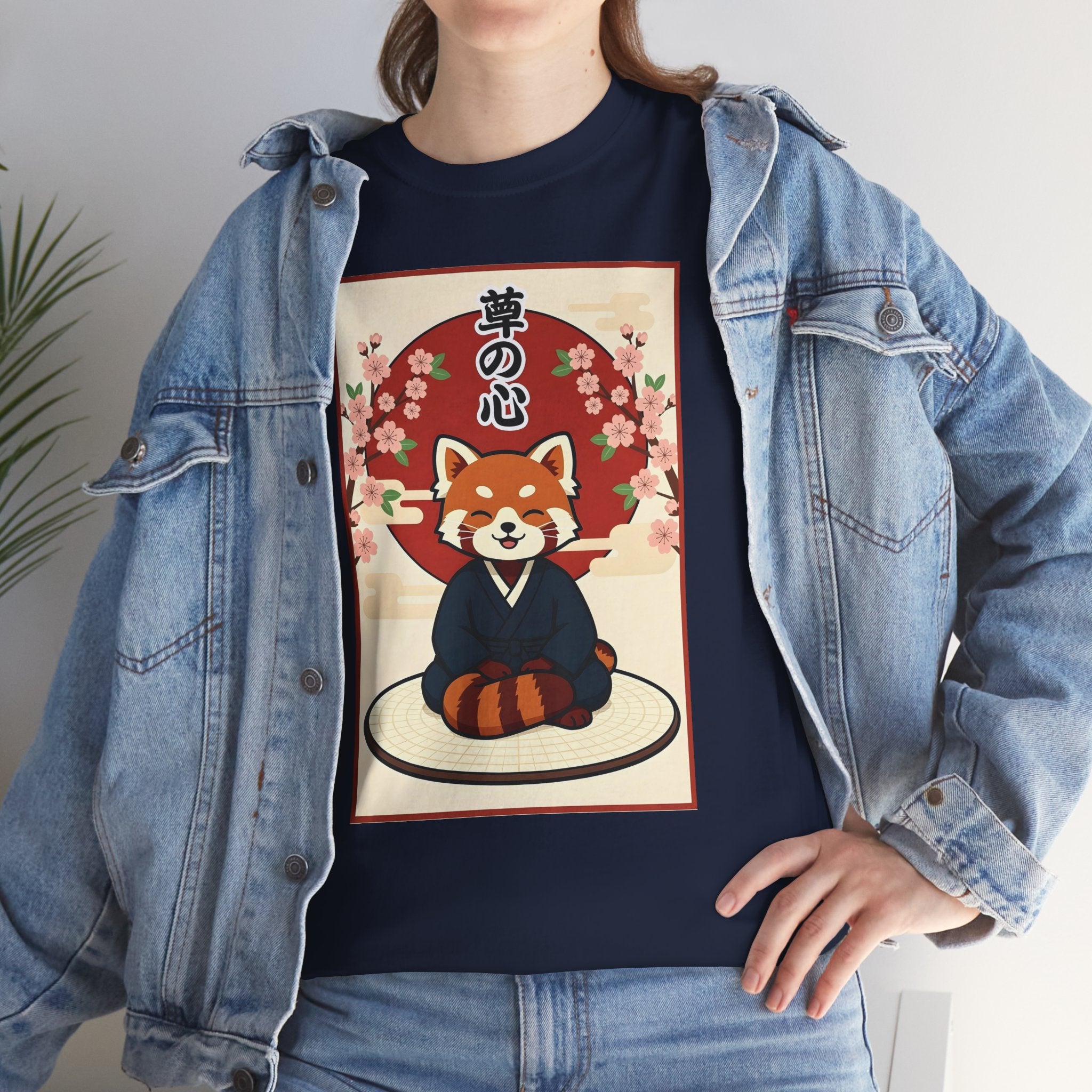 Red Panda Zen T-Shirt — Cute Japanese-Inspired Meditation Design