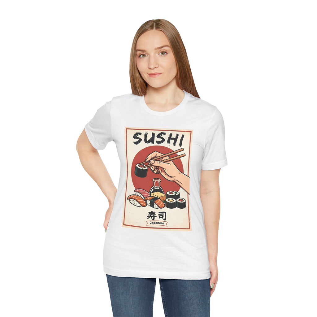 Sushi Poster Graphic Tee — Retro Japanese Sushi Shirt