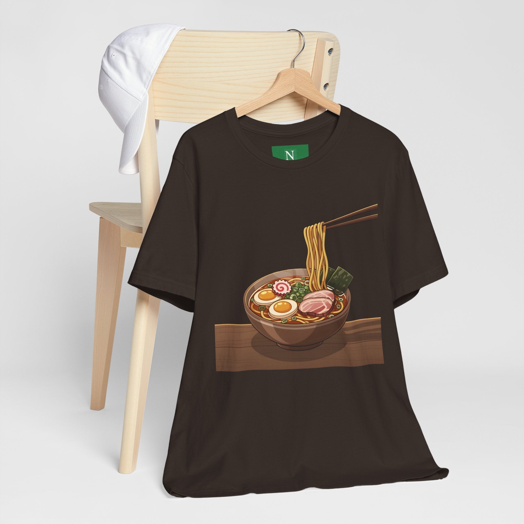 Ramen Bowl Graphic Tee – Chopsticks & Noodles Japanese Food T-Shirt