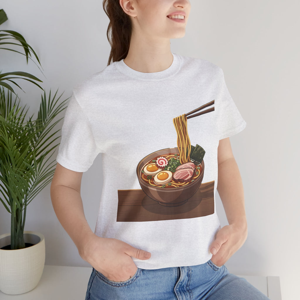 Ramen Bowl Graphic Tee – Chopsticks & Noodles Japanese Food T-Shirt