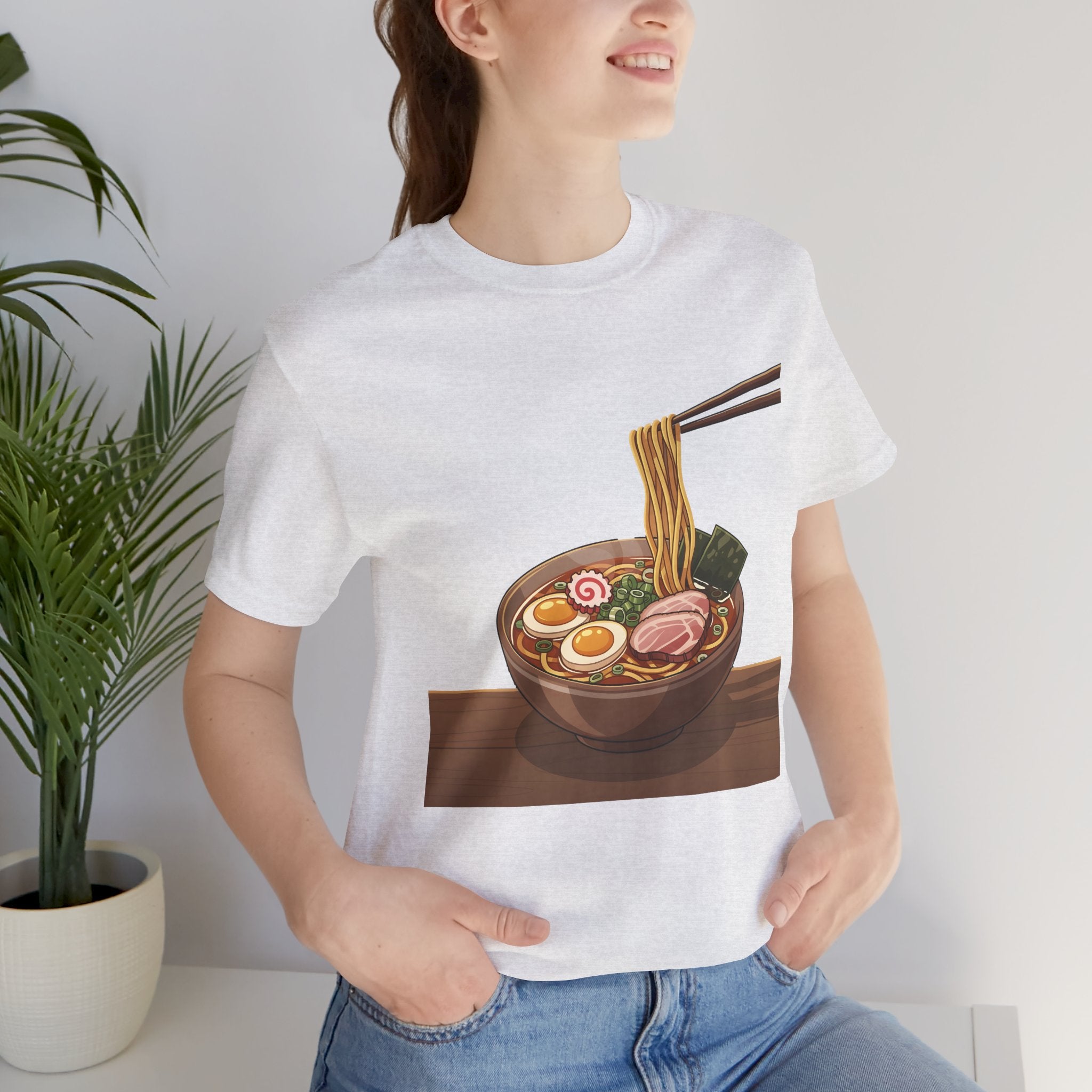 Ramen Bowl Graphic Tee – Chopsticks & Noodles Japanese Food T-Shirt