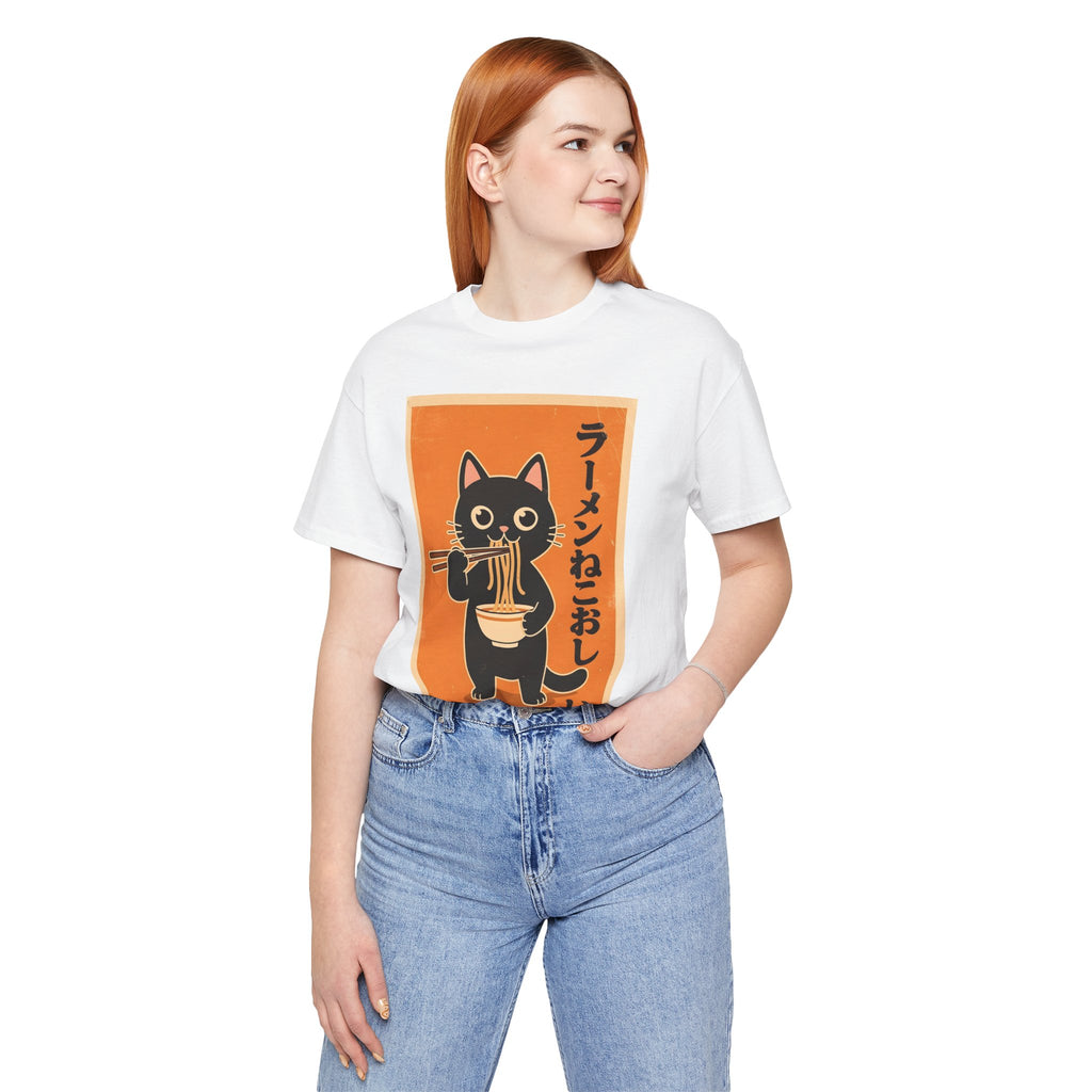 Ramen Cat Tee — Cute Japanese Cat Eating Noodles Graphic T-Shirt