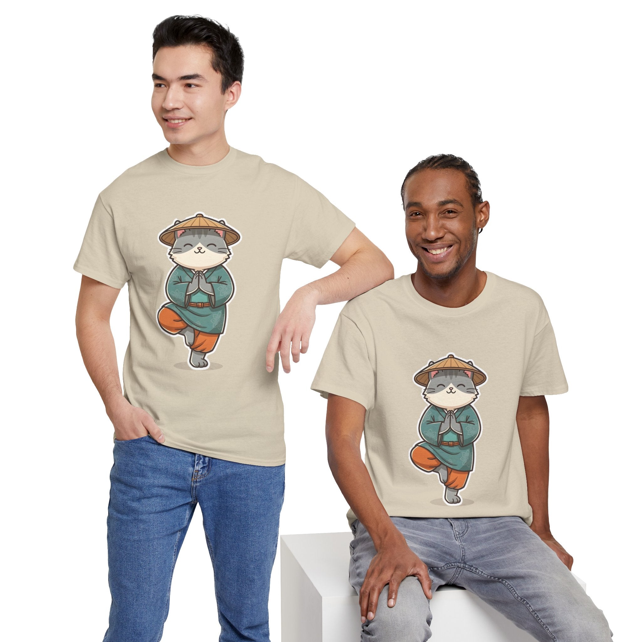Meditating Cat Tee — Cute Zen Cat Yoga T-Shirt