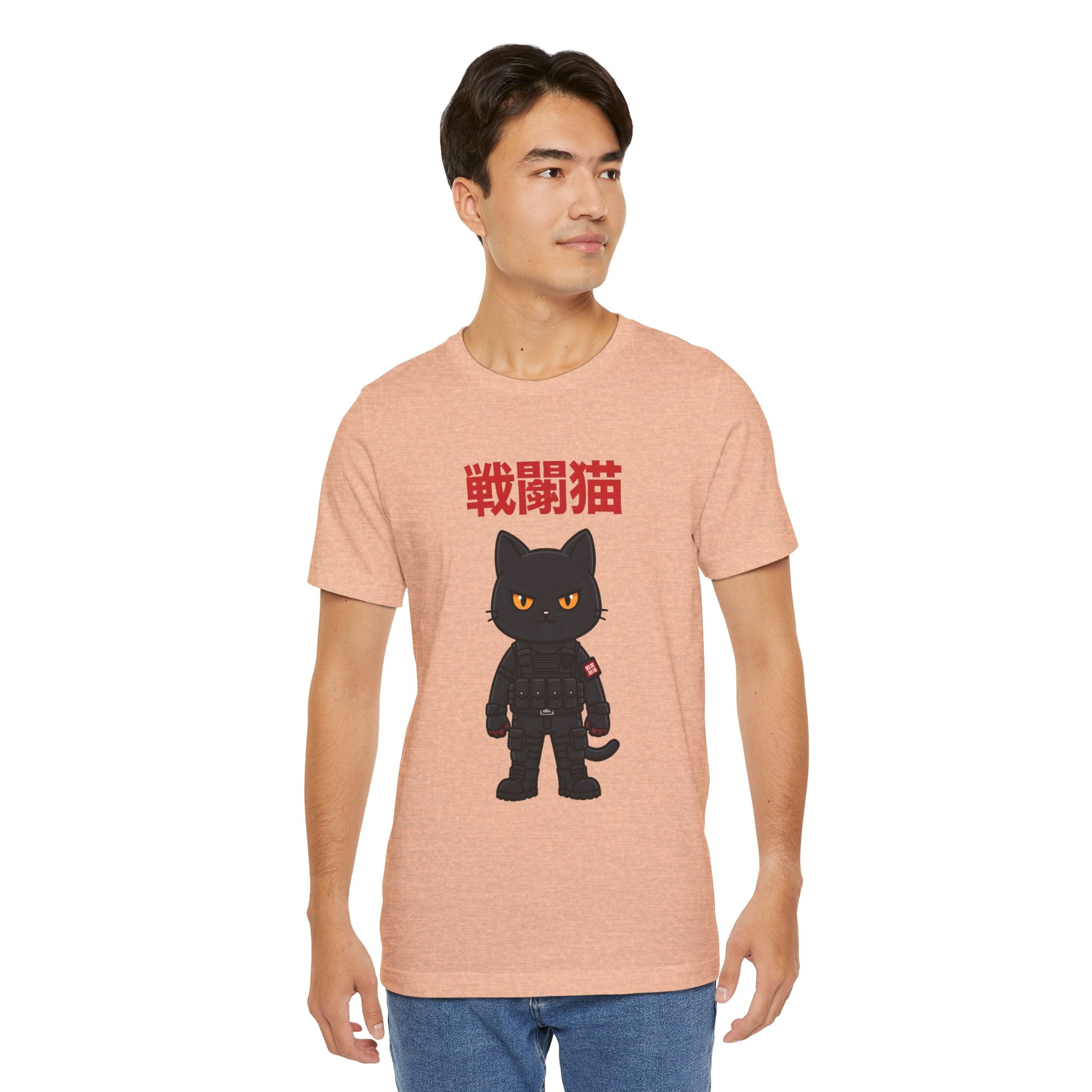 Warrior Cat T-Shirt — Black Cat Samurai Graphic Tee (戦闘猫)