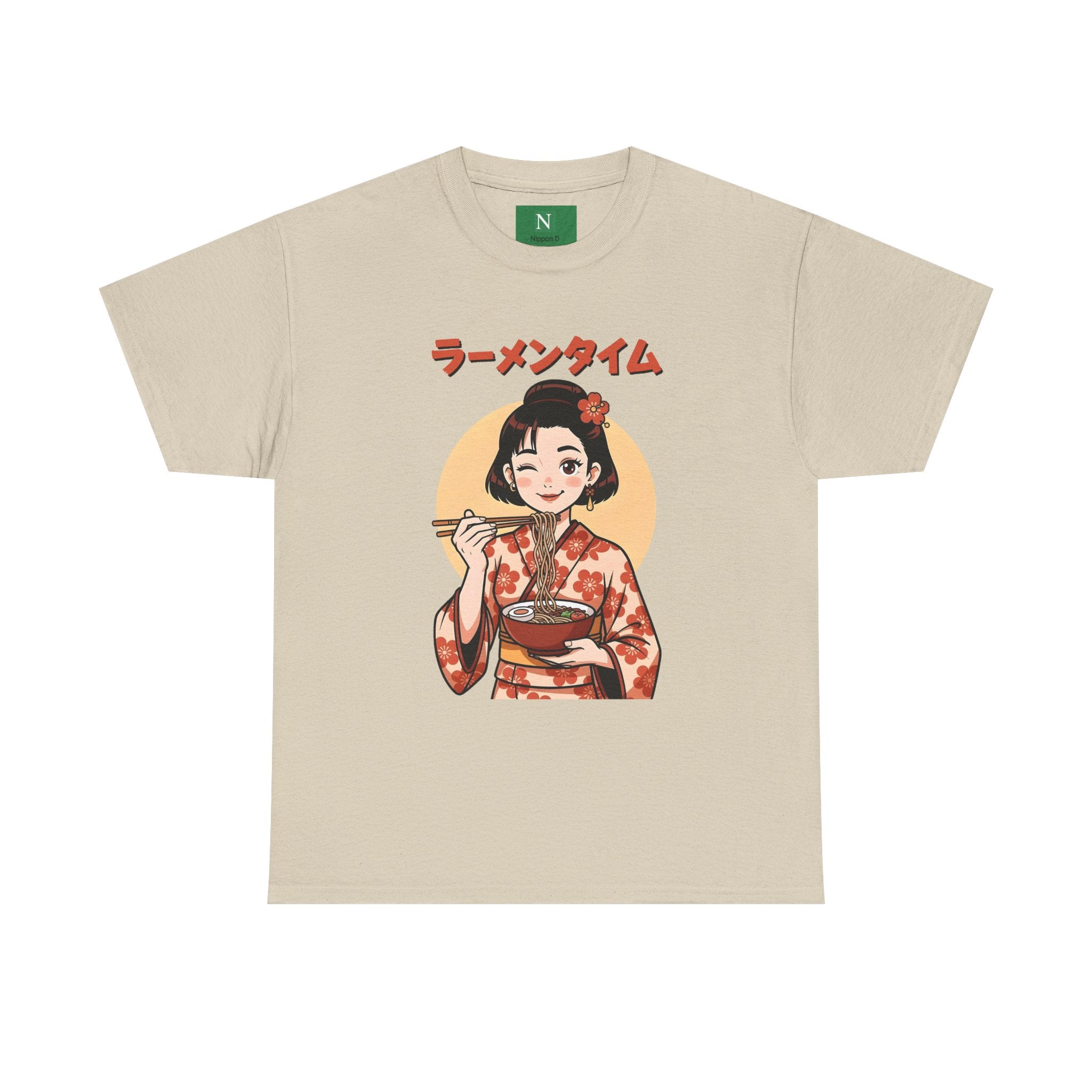 Ramen Time Tee — Cute Kimono Girl Eating Ramen Graphic T-Shirt