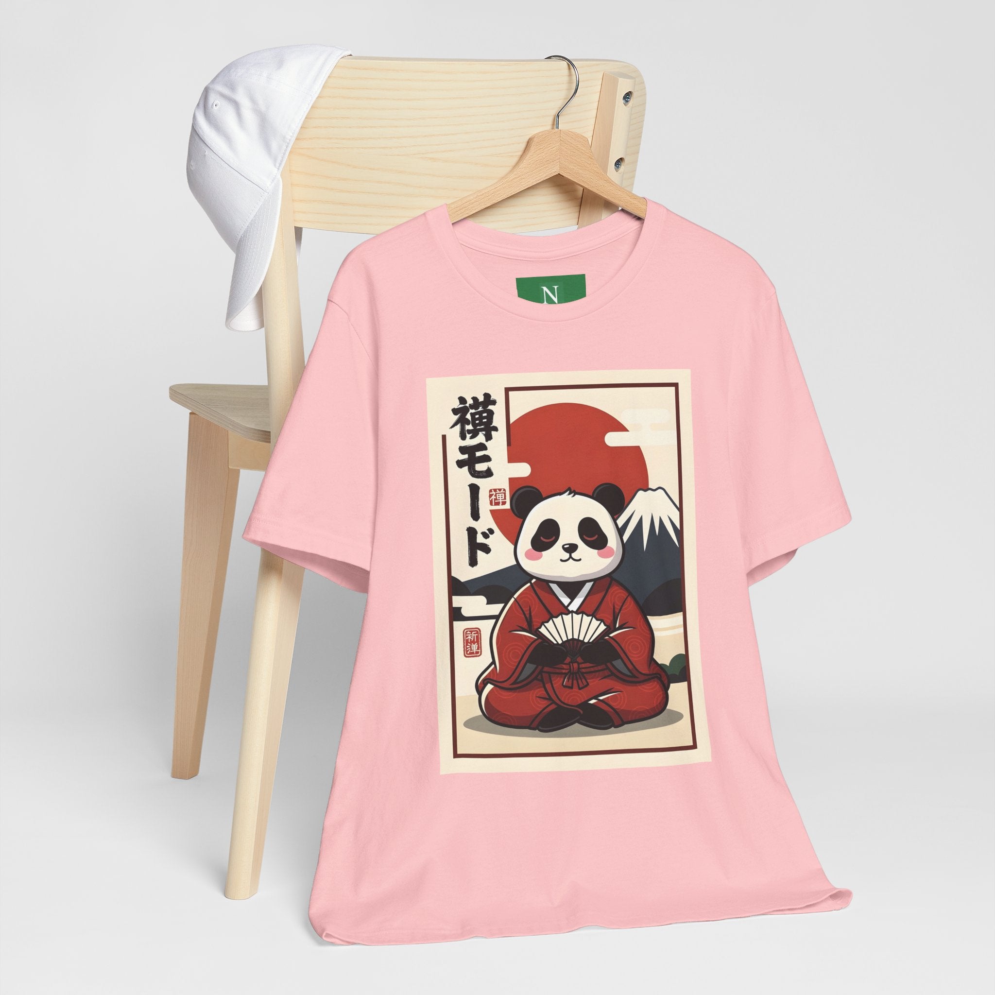 Panda Samurai Tee — Cute Japanese Ukiyo-e Style Graphic T-Shirt