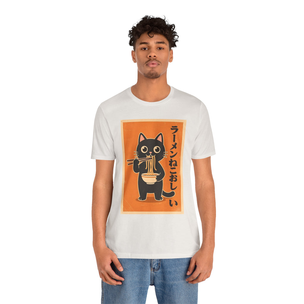 Ramen Cat Tee — Cute Japanese Cat Eating Noodles Graphic T-Shirt